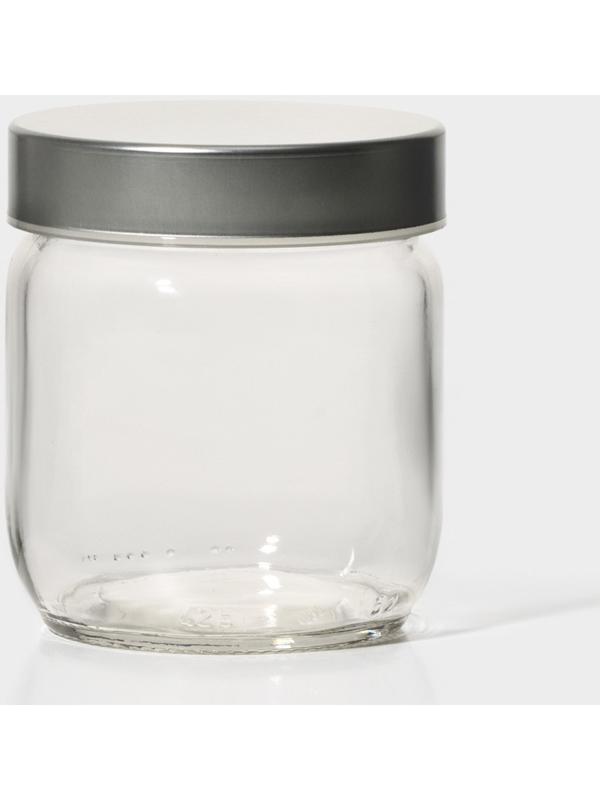 Банка для сыпучих продуктов с металлической крышкой 