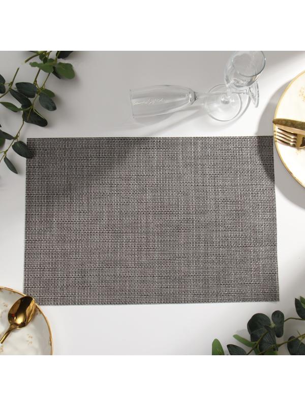Салфетка на стол Доляна, цв.темно-серый, 45*30см