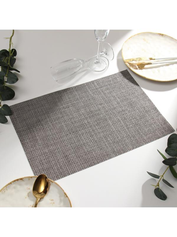 Салфетка на стол Доляна, цв.темно-серый, 45*30см