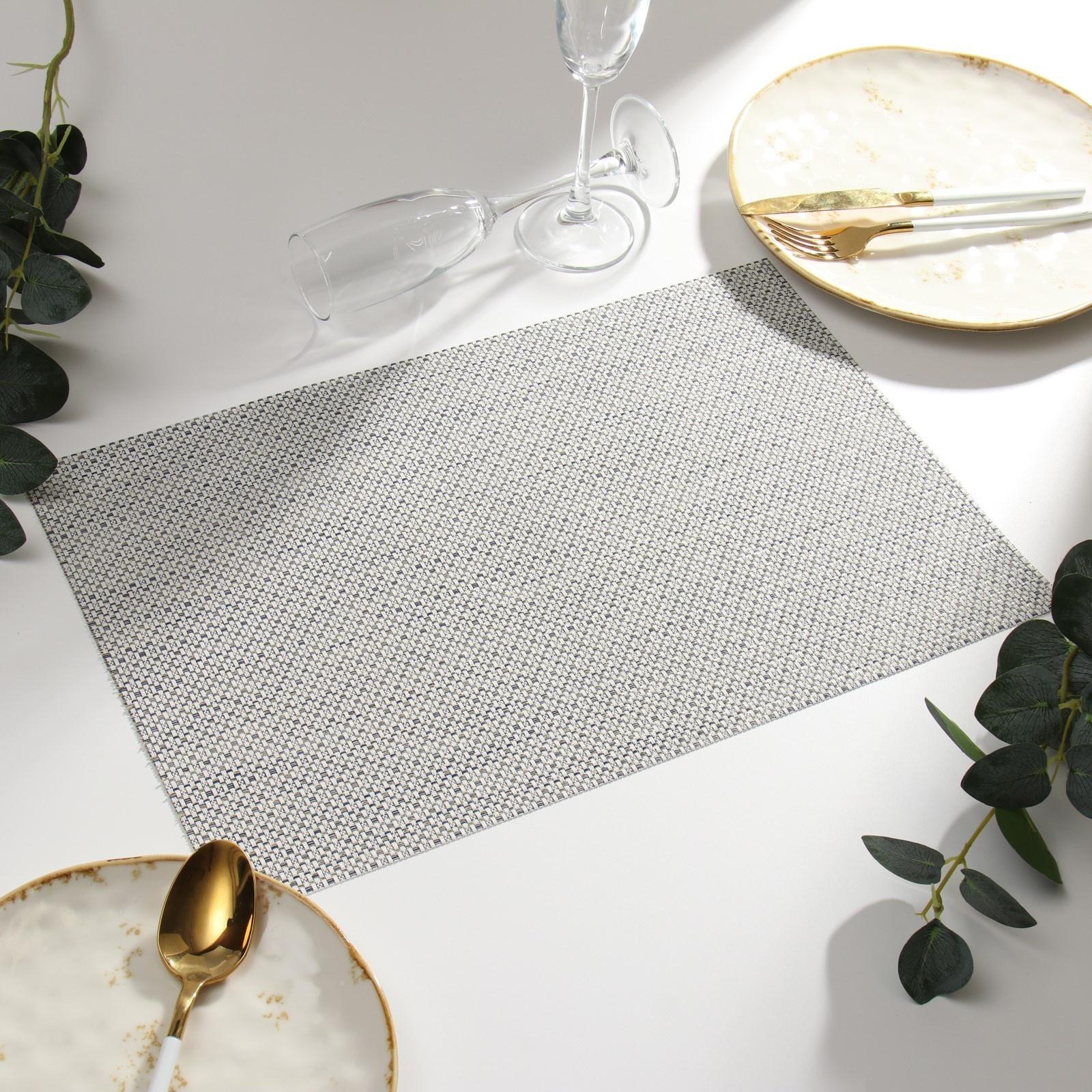 Салфетка на стол Доляна, цв.серый, 45*30см