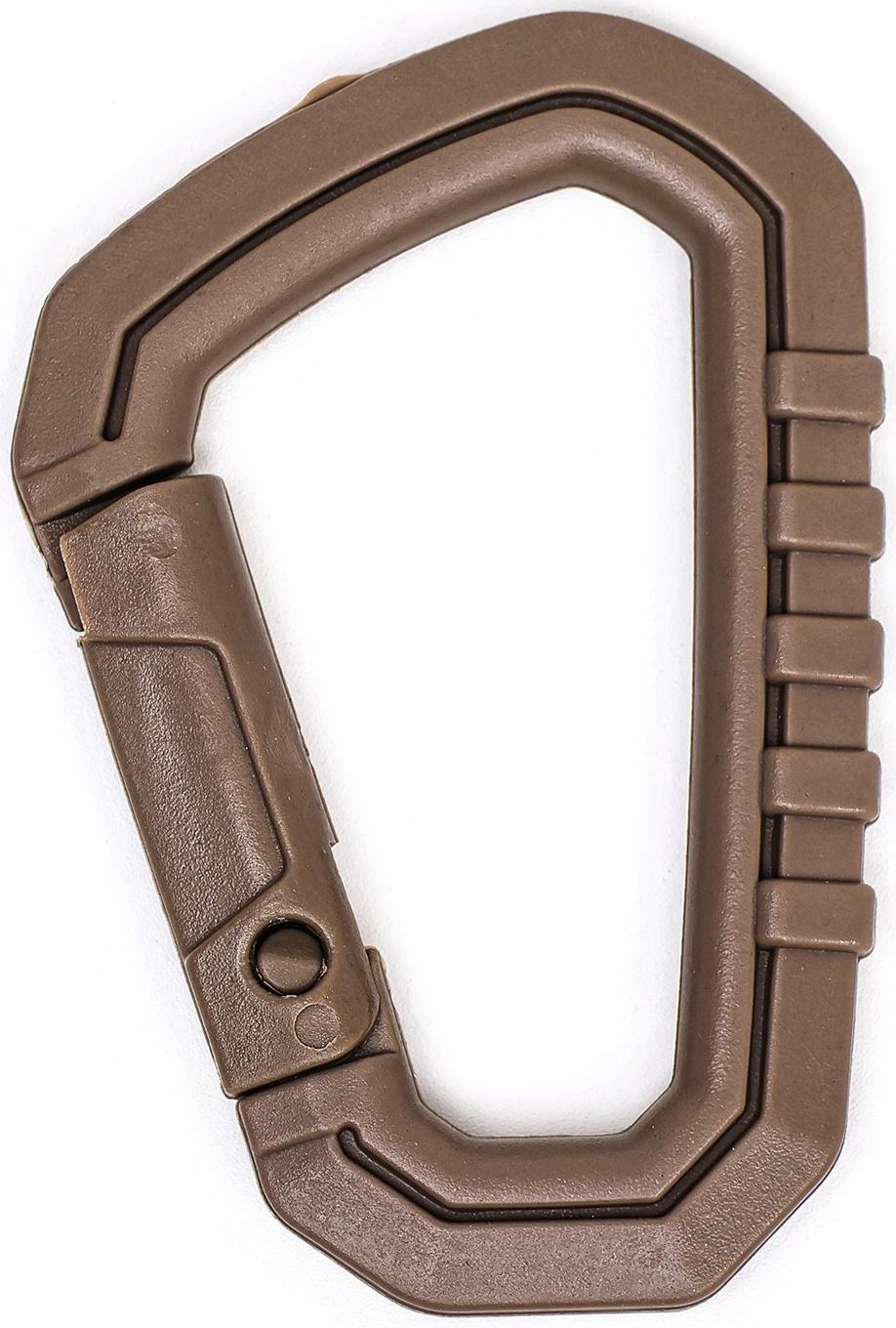 Карабин тактический, пластик, хаки, нагрузка - 80 кг, 8.5 см