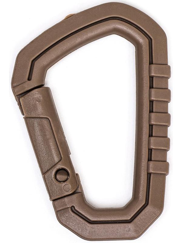 Карабин тактический, пластик, хаки, нагрузка - 80 кг, 8.5 см