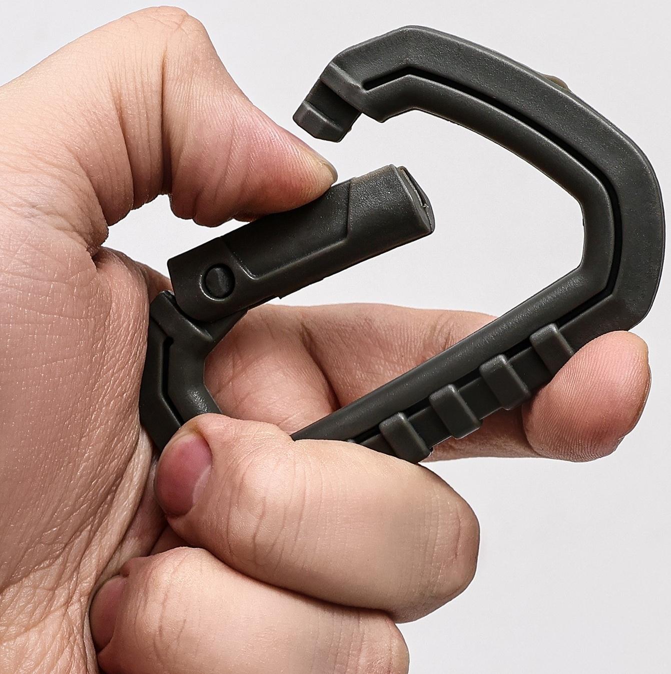 Карабин тактический, пластик, олива, нагрузка - 80 кг, 8.5 см