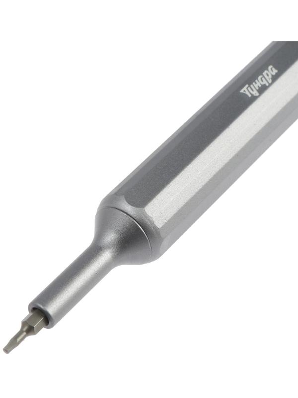 Отвертка с битами для точных работ ТУНДРА, двухсторонние биты 19 шт. 38 в 1