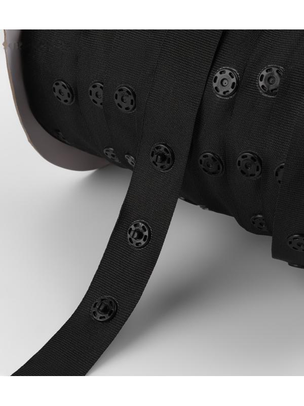 Тесьма с кнопками, 25-25-50 мм, 17 мм × 45 ± 1 м, цвет чёрный