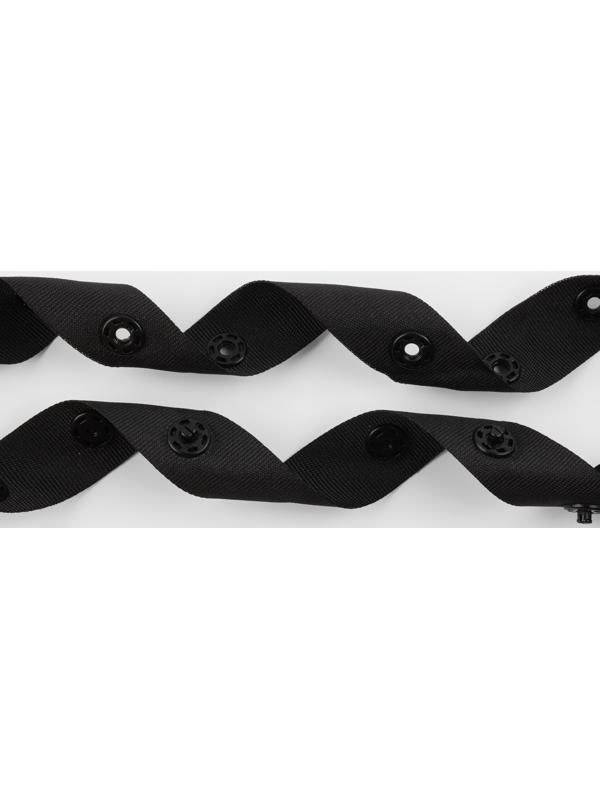 Тесьма с кнопками, 25-25-50 мм, 17 мм × 45 ± 1 м, цвет чёрный