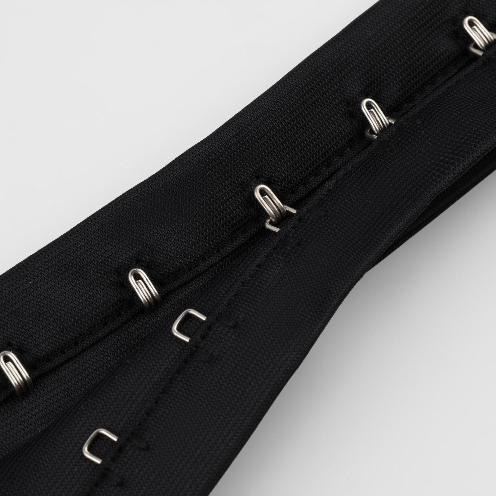 Тесьма с крючками, 27 мм × 45 ± 1 м, цвет чёрный