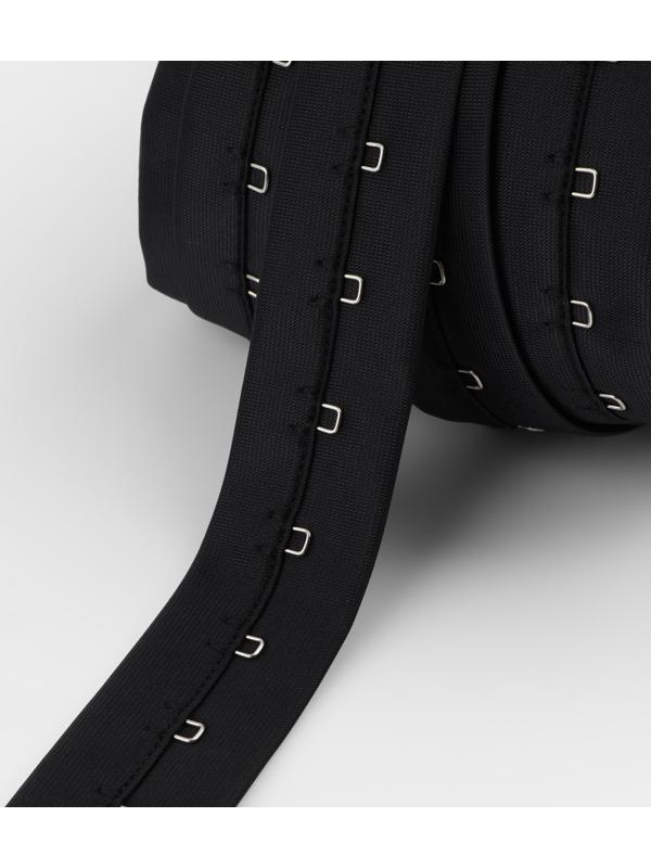 Тесьма с крючками, 27 мм × 45 ± 1 м, цвет чёрный