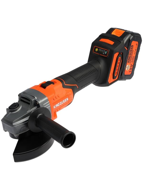 Аккумуляторная угловая шлифмашина KINGQUEEN KQ-YJ803A, бесщеточная, 18 В, 2х4 Ач, d=125 мм