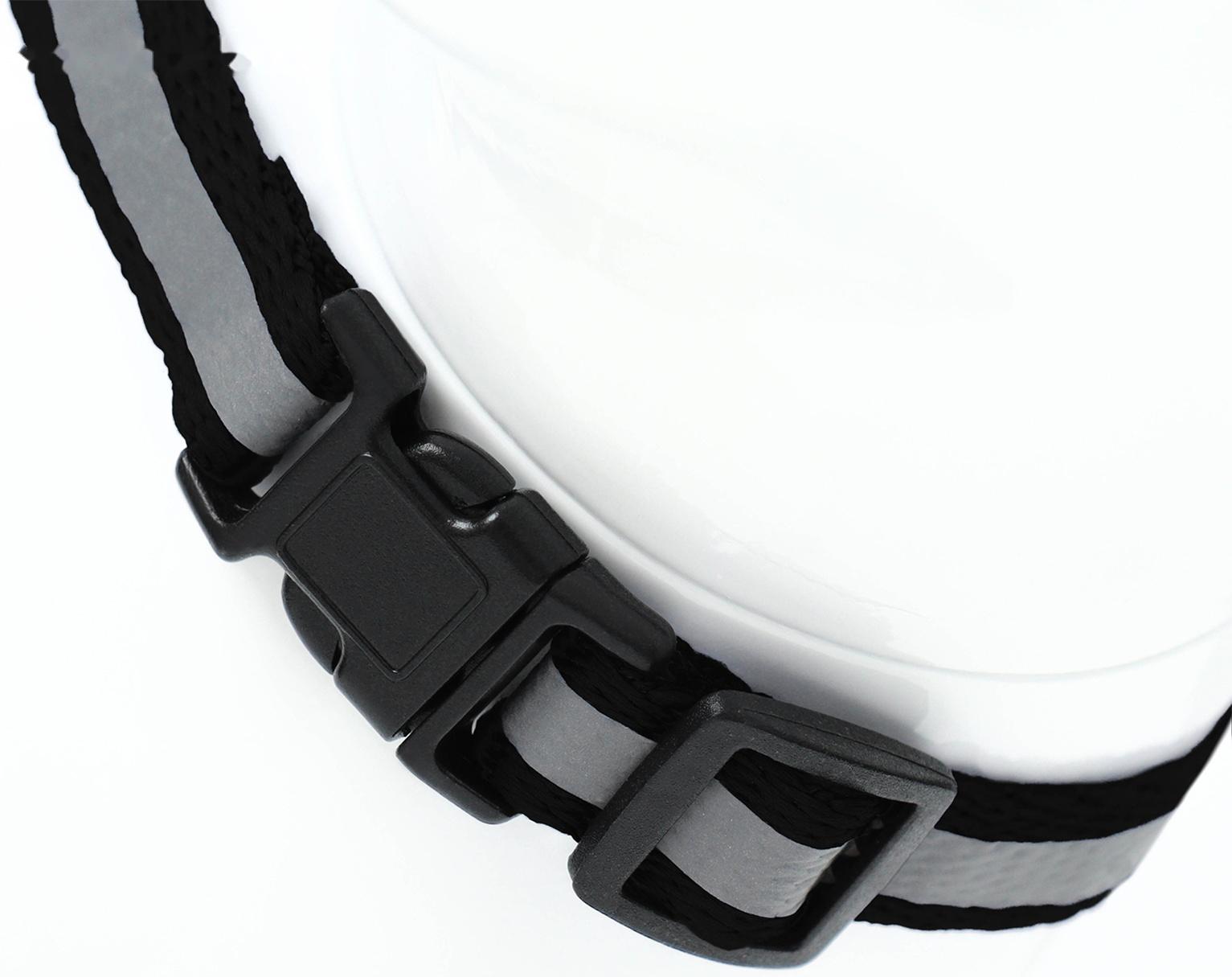 Комплект для кошек светоотражающий,ширина 1 см,шлейка 21-35 см,поводок 120 см, чёрный