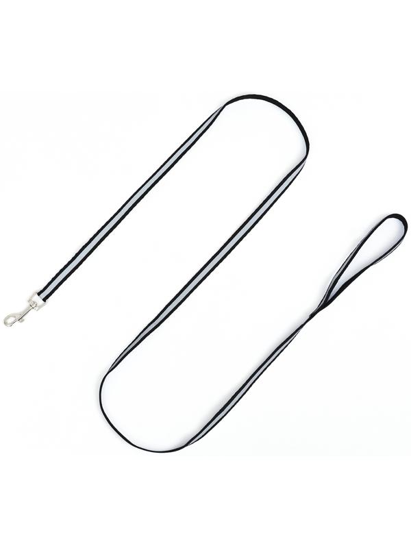 Комплект для кошек светоотражающий,ширина 1 см,шлейка 21-35 см,поводок 120 см, чёрный