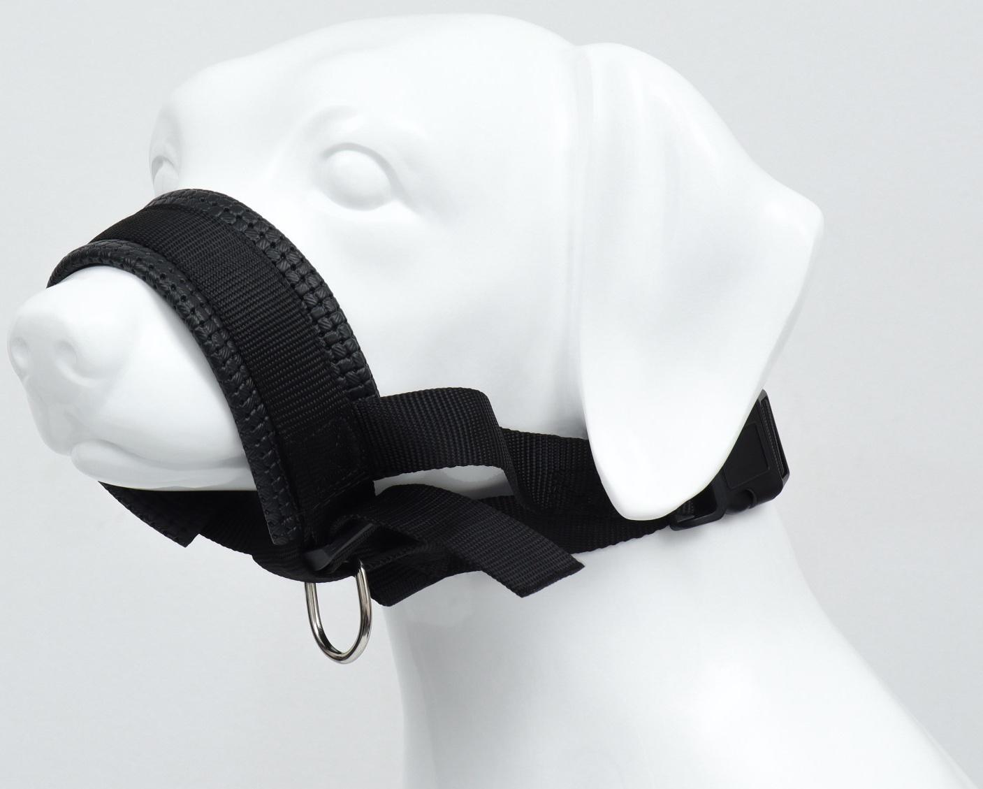 Недоуздок для собак с мягким подкладом, размер XL, ОM  23-34 см, ОШ 20-28 см, черный