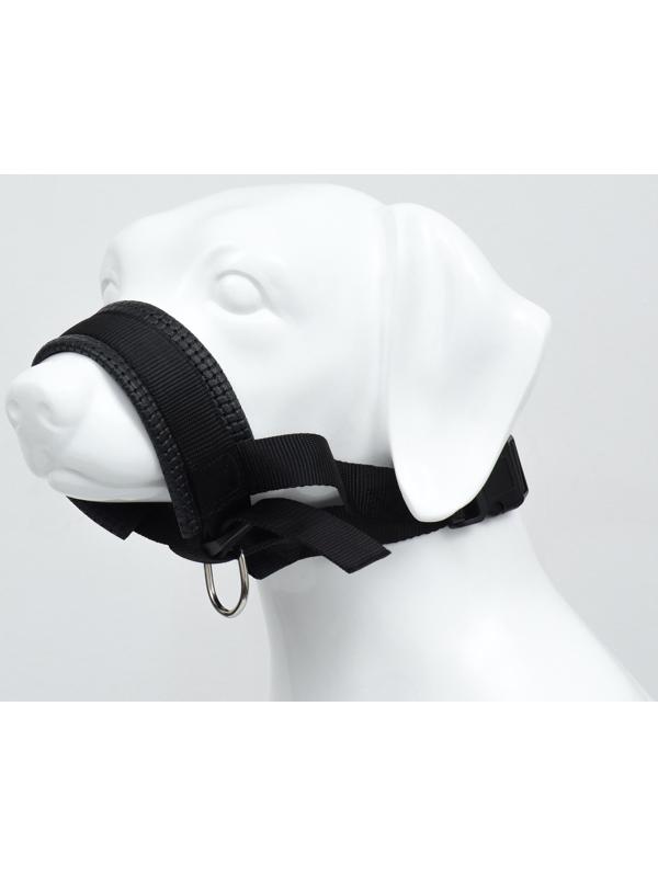 Недоуздок для собак с мягким подкладом, размер XL, ОM  23-34 см, ОШ 20-28 см, черный