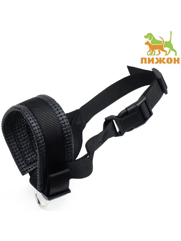 Недоуздок для собак с мягким подкладом, размер XL, ОM  23-34 см, ОШ 20-28 см, черный