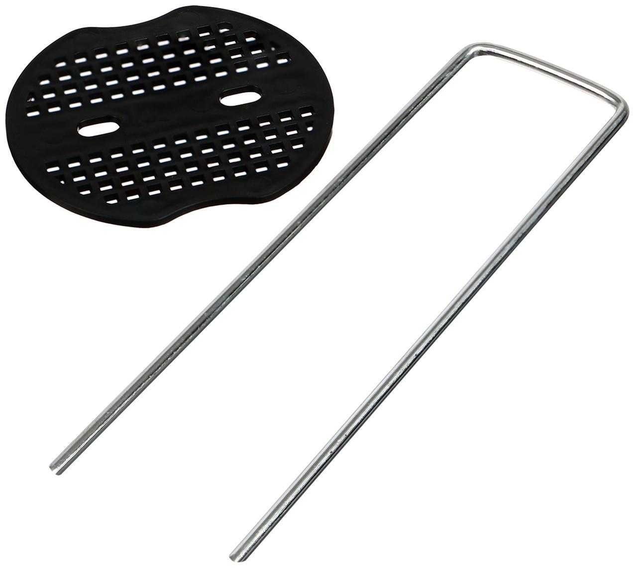 Скоба U-образная, h = 15 см, с пластиковым зажимом, набор 10 шт., Greengo