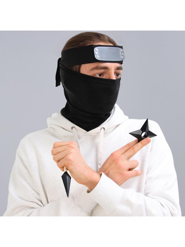 Карнавальный набор «Шиноби»: повязка, кунаи, сюрикен, снуд