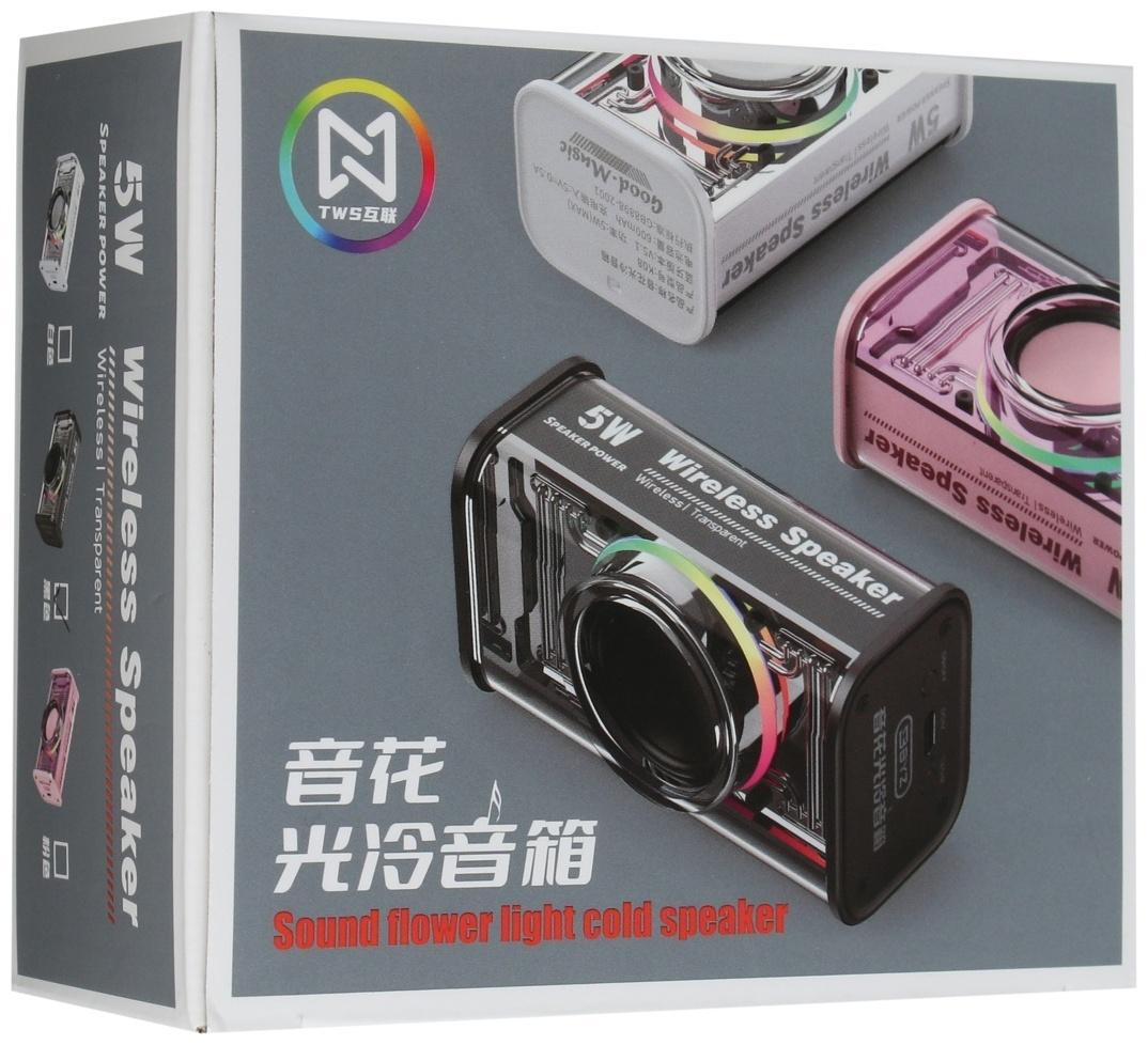 Портативная колонка BYZ К08, 5 Вт, 600 мАч, ВТ 5.1, функция TWS, серая