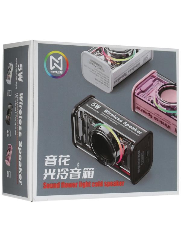 Портативная колонка BYZ К08, 5 Вт, 600 мАч, ВТ 5.1, функция TWS, серая