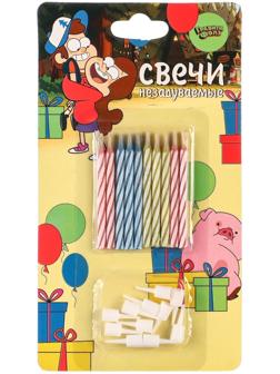 Свечи незадуваемые в торт, 10 штук, Гравити Фолз