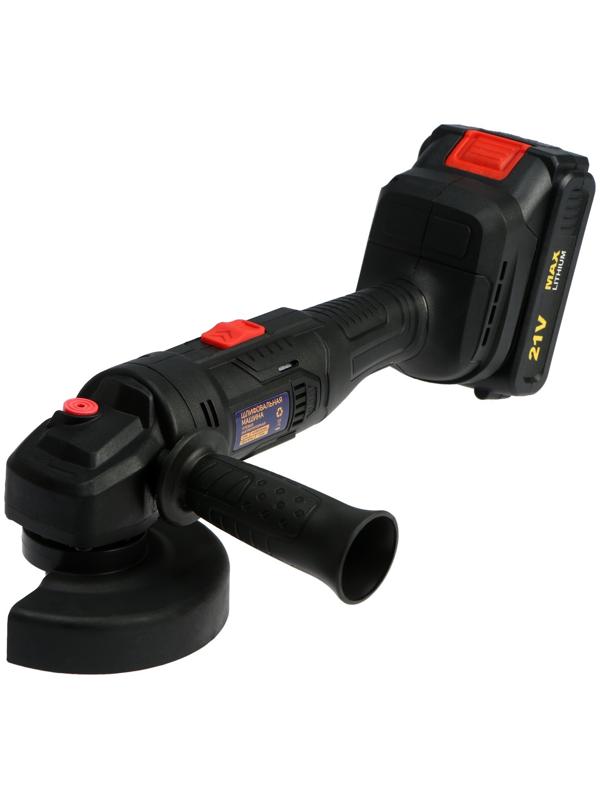 Аккумуляторная УШМ ТУНДРА, 21 В, 1.5 Ач, 100 х 16 мм, М10, 10 000 об/мин