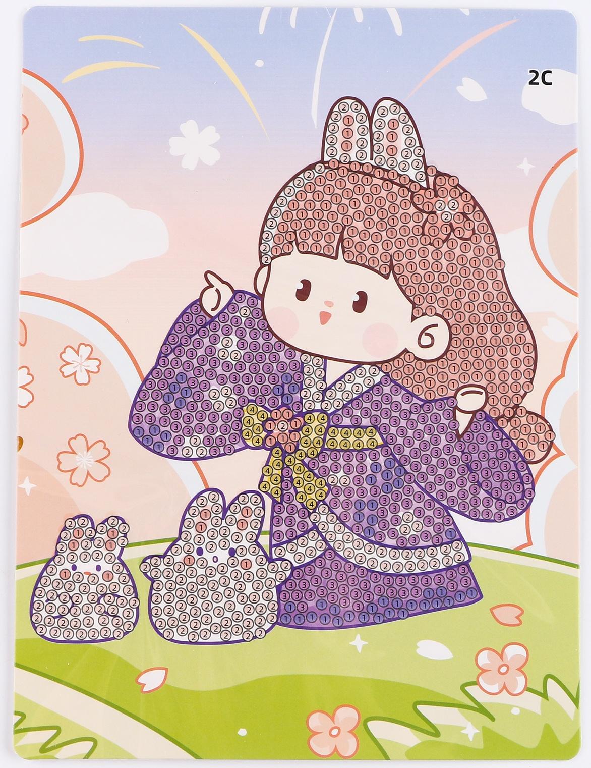 Алмазная вышивка с частичным заполнением «Мичико», 13,7 × 18,3 см, картон