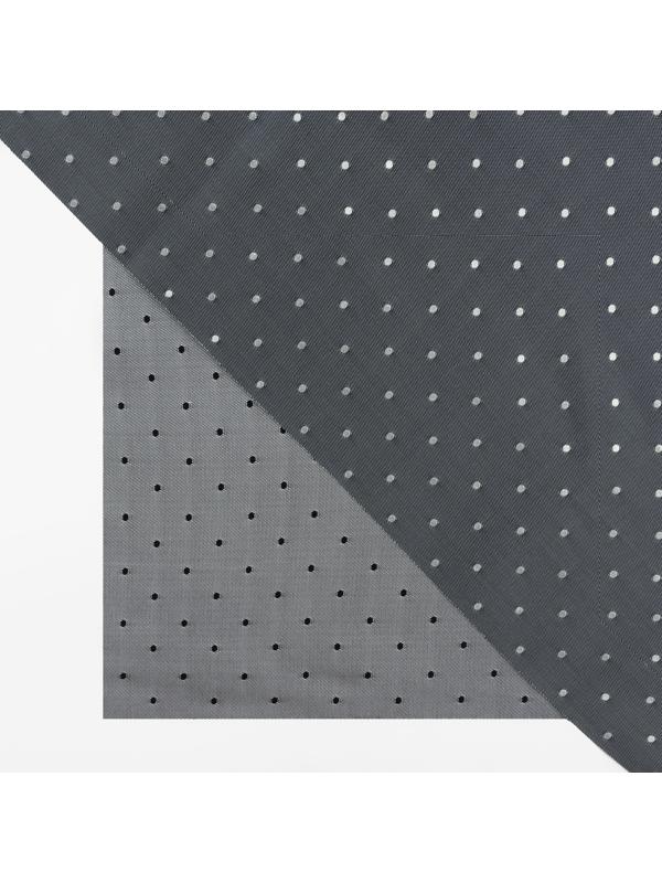 Ткань подкладочная «Горох», двусторонняя, 100 % вискоза, 1 × 1,4 м, цвет серый