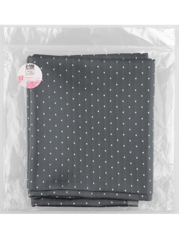 Ткань подкладочная «Горох», двусторонняя, 100 % вискоза, 1 × 1,4 м, цвет серый