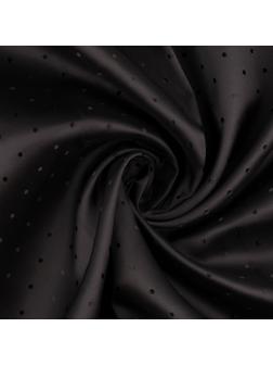Ткань подкладочная «Горох», двусторонняя, 100 % вискоза, 1 × 1,4 м, цвет чёрный