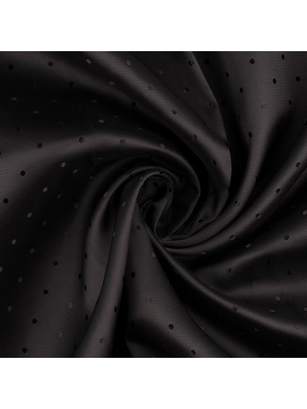 Ткань подкладочная «Горох», двусторонняя, 100 % вискоза, 1 × 1,4 м, цвет чёрный