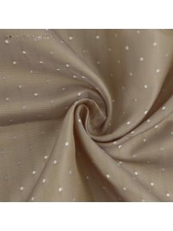 Ткань подкладочная «Горох», двусторонняя, 100 % вискоза, 1 × 1,4 м, цвет бежевый