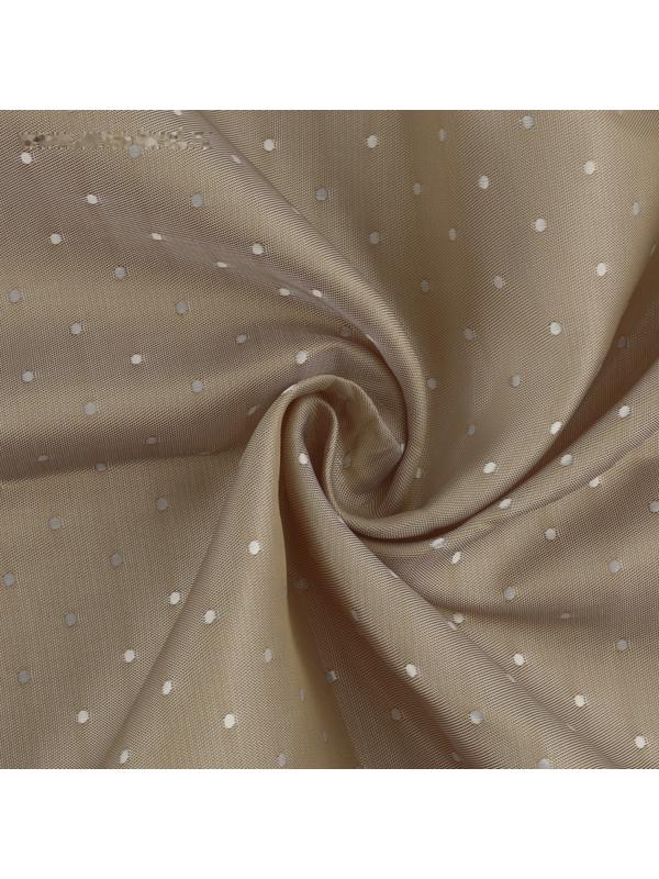 Ткань подкладочная «Горох», двусторонняя, 100 % вискоза, 1 × 1,4 м, цвет бежевый