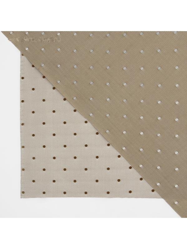 Ткань подкладочная «Горох», двусторонняя, 100 % вискоза, 1 × 1,4 м, цвет бежевый