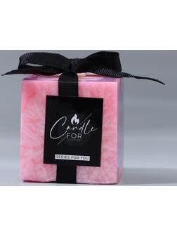 Свеча интерьерная For comfort, розовая, 5 х 5 см