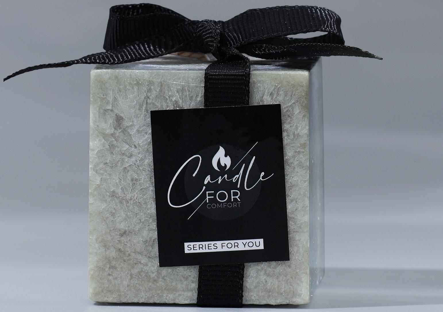 Свеча интерьерная For comfort, серая, 5 х 5 см