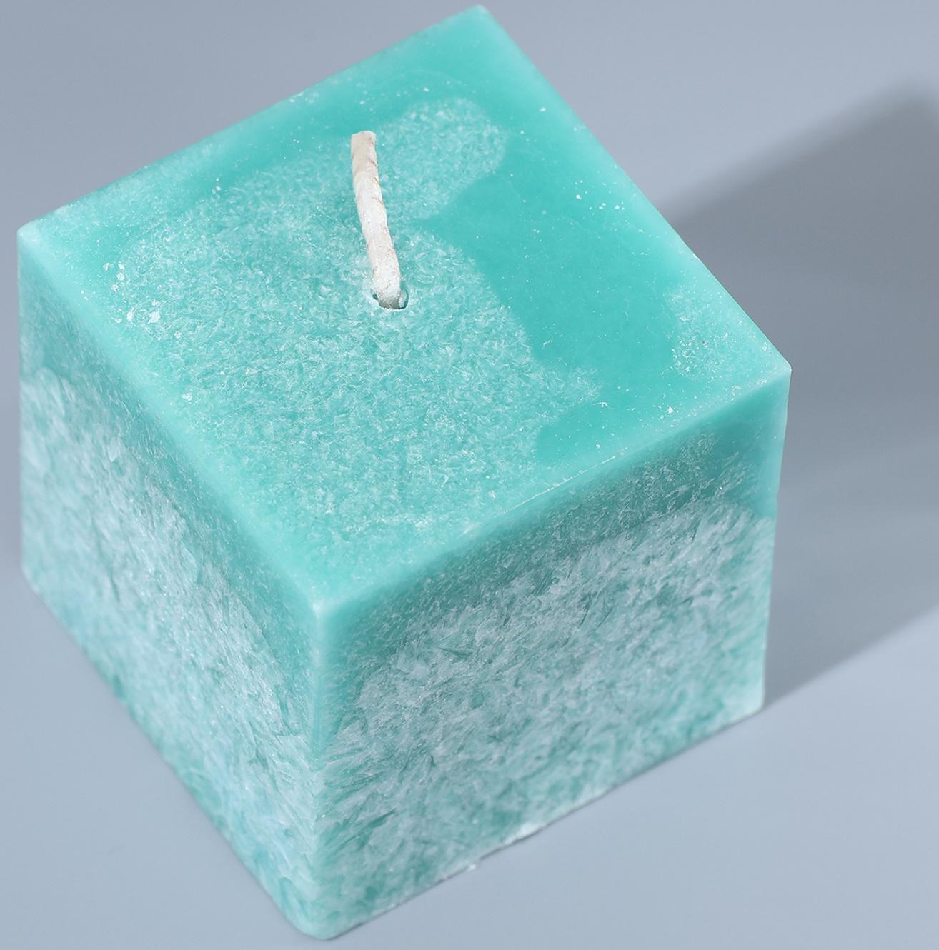 Свеча интерьерная For comfort,  бирюзовая, 5 х 5 см