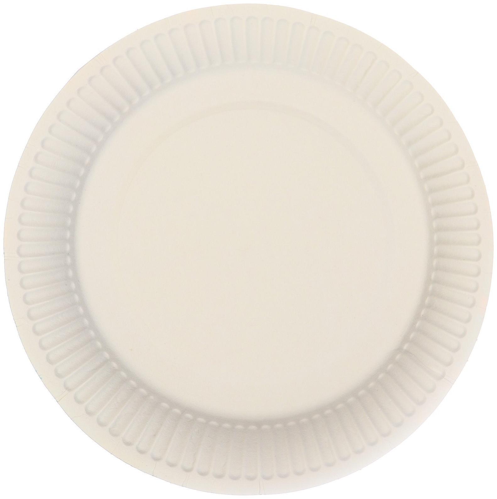 Тарелка бумажная, 18 см, 