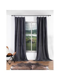 Комплект штор HOLLAND ВЕЛЬВЕТ 200х270см однотонный темно серый 2шт, 6187911