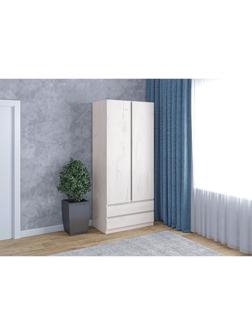 Шкаф двухстворчатый 900х530х2100 крафт белый