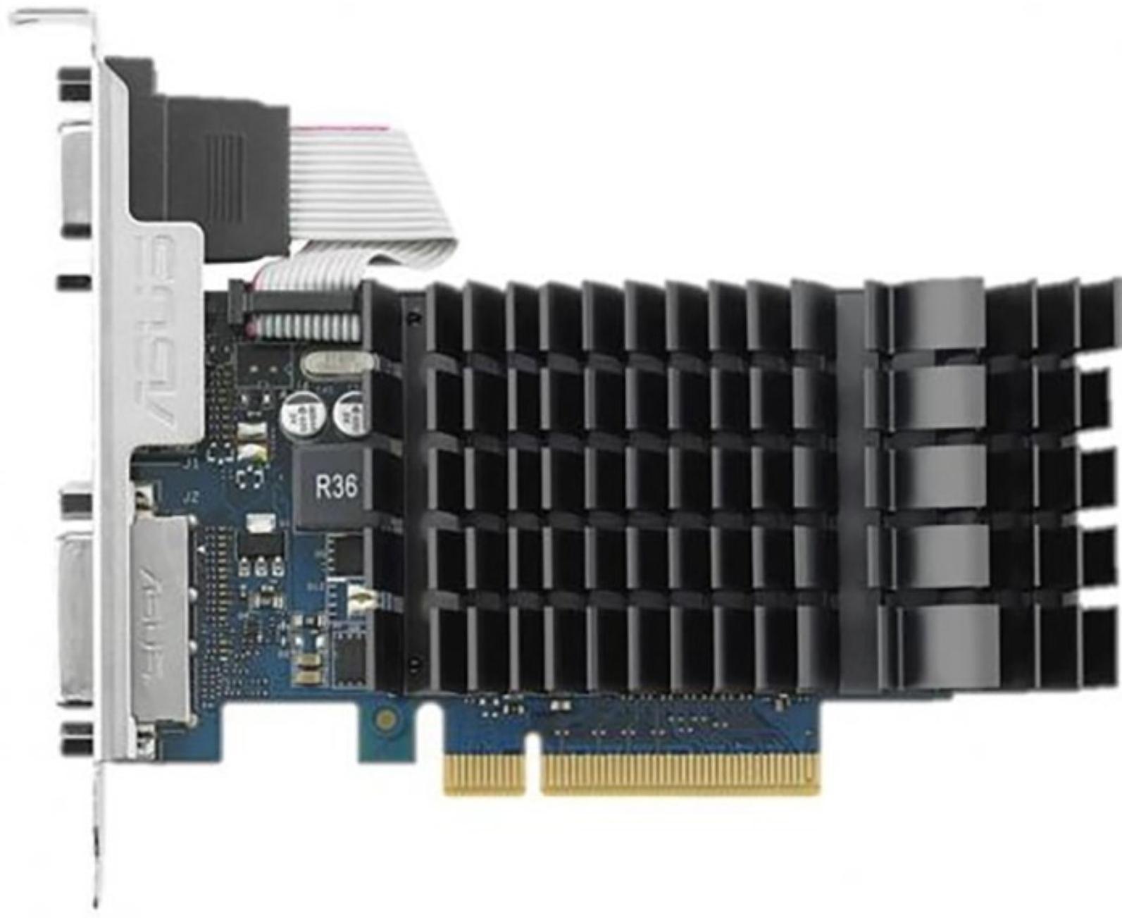 Видеокарта ASUS GEFORCE  GT730-SL-2GD5-BRK, 2 Гб, 64bit, GDDR5, DVI, HDMI, VGA