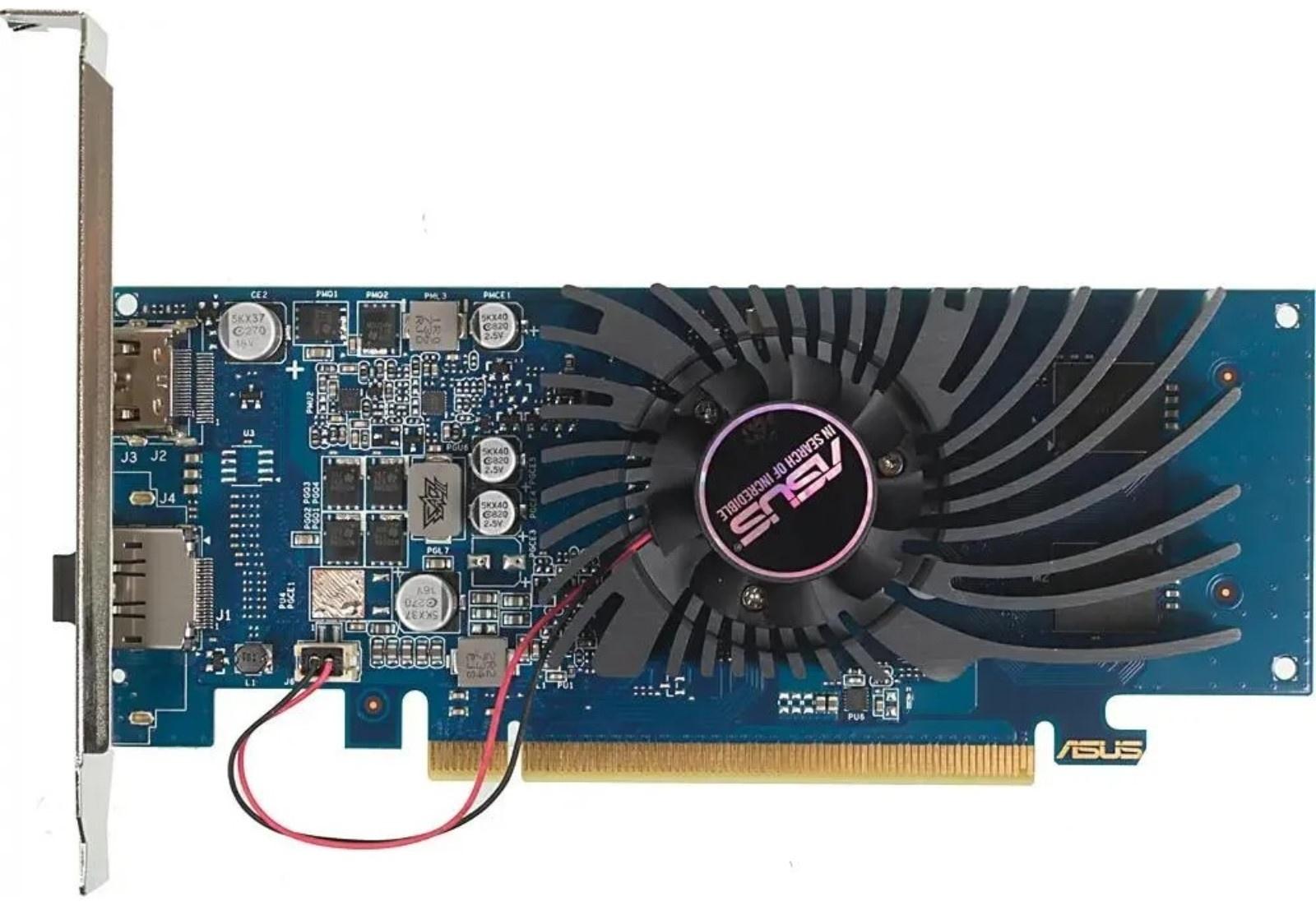 Видеокарта ASUS GEFORCE GT1030-2G-BRK, 2 Гб, 64bit, GDDR5, HDMI, DP