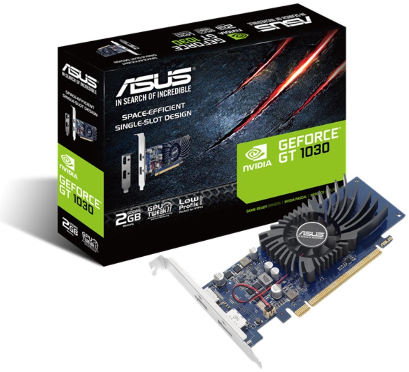 Видеокарта ASUS GEFORCE GT1030-2G-BRK, 2 Гб, 64bit, GDDR5, HDMI, DP