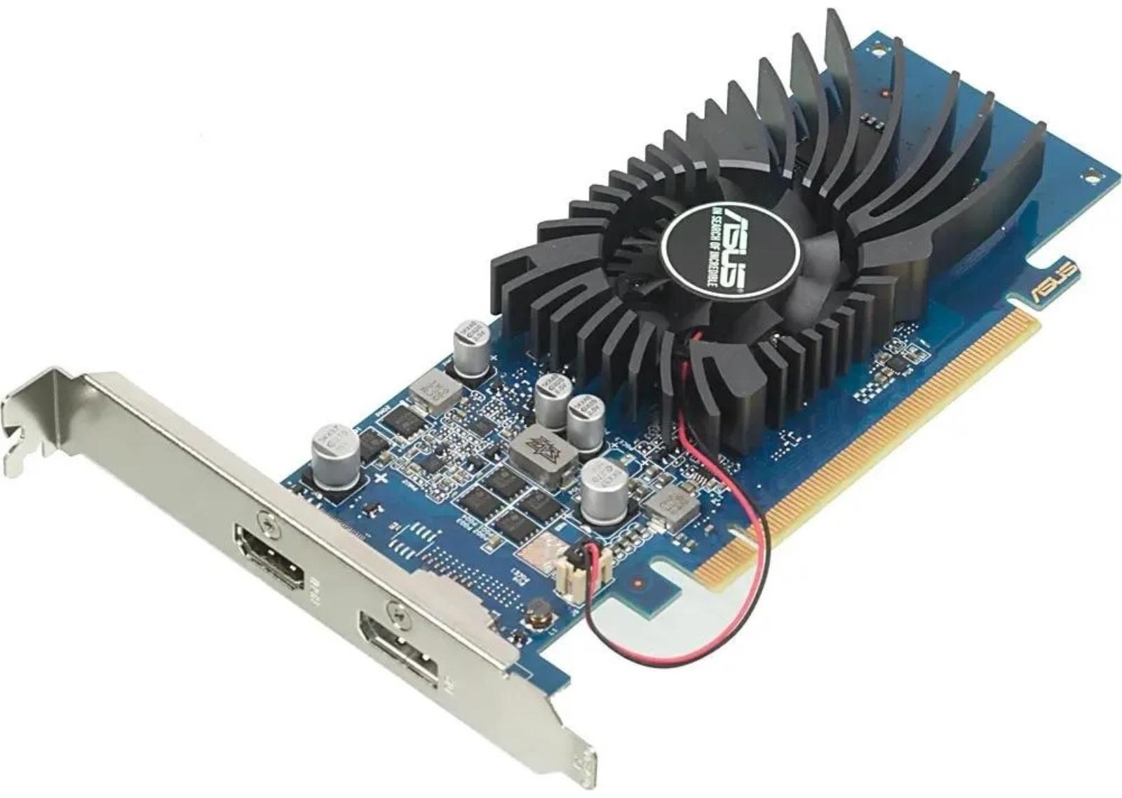 Видеокарта ASUS GEFORCE GT1030-2G-BRK, 2 Гб, 64bit, GDDR5, HDMI, DP