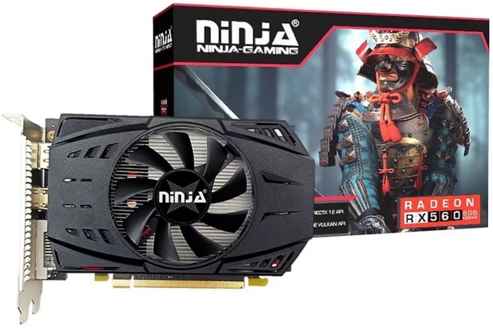 Видеокарта Ninja (RADEON) RX560 (896SP), 4 Гб, 128bit, GDDR5, DVI, HDMI, DP