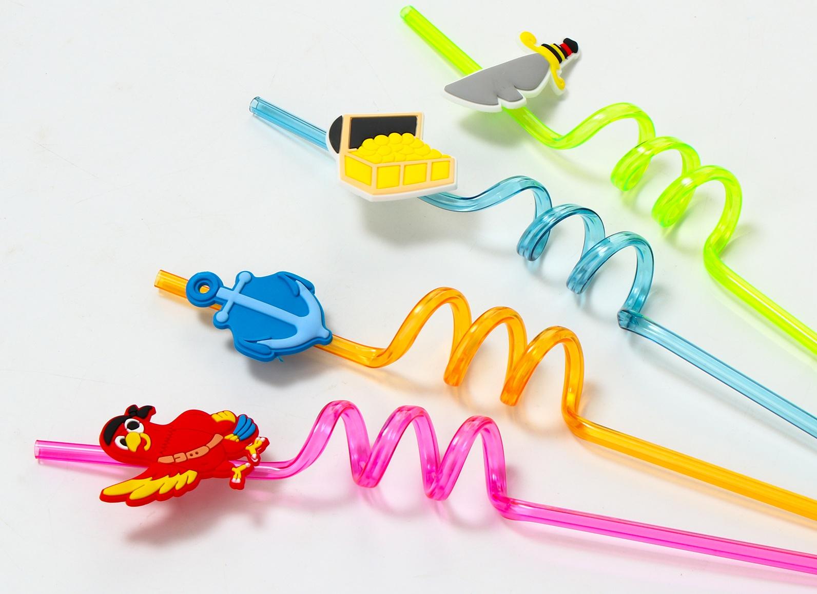 Трубочки для коктейля «Пиратская вечеринка», набор 4 шт.