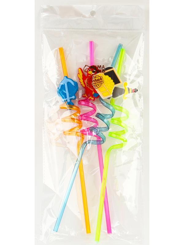 Трубочки для коктейля «Пиратская вечеринка», набор 4 шт.