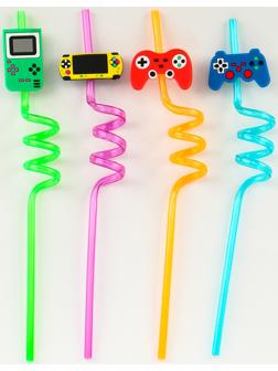 Трубочки для коктейля «Игра», набор 4 шт.