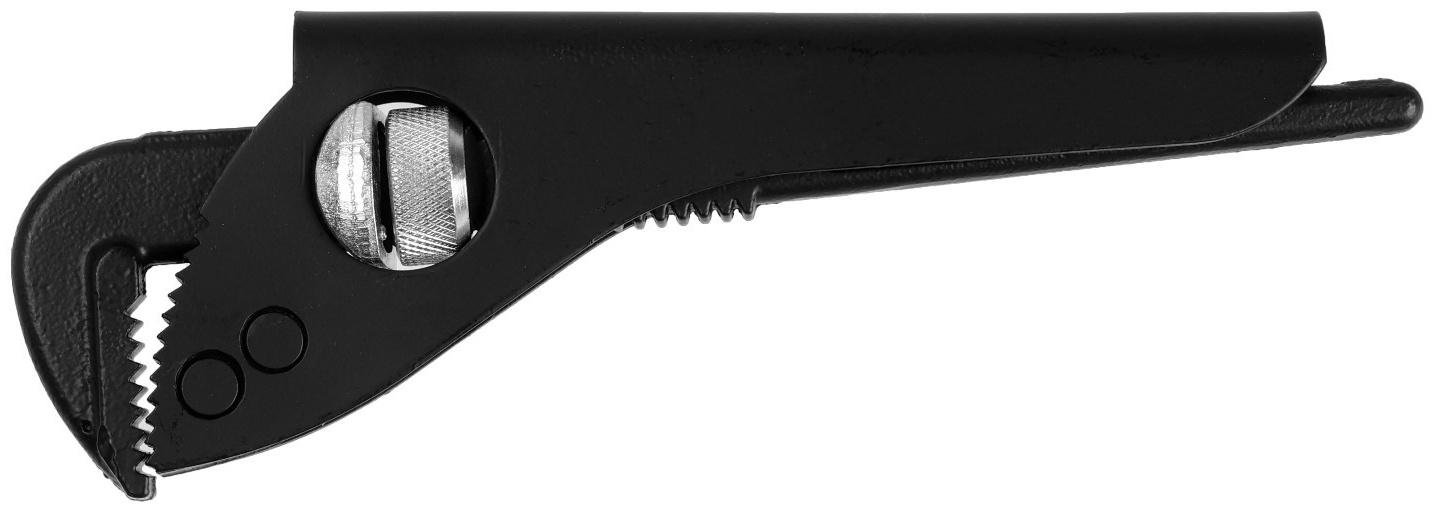 Ключ трубный ТУНДРА, 45 сталь, увеличенное раскрытие до 45 мм, 225 мм