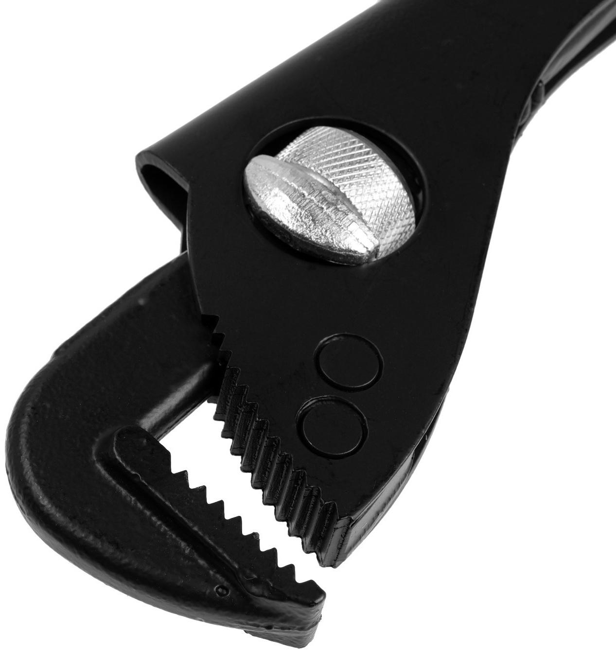 Ключ трубный ТУНДРА, 45 сталь, увеличенное раскрытие до 45 мм, 225 мм