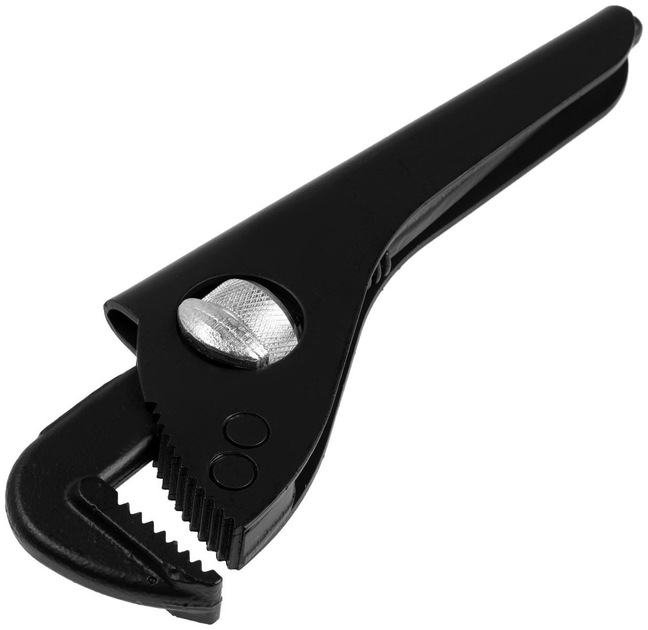 Ключ трубный ТУНДРА, 45 сталь, увеличенное раскрытие до 45 мм, 225 мм