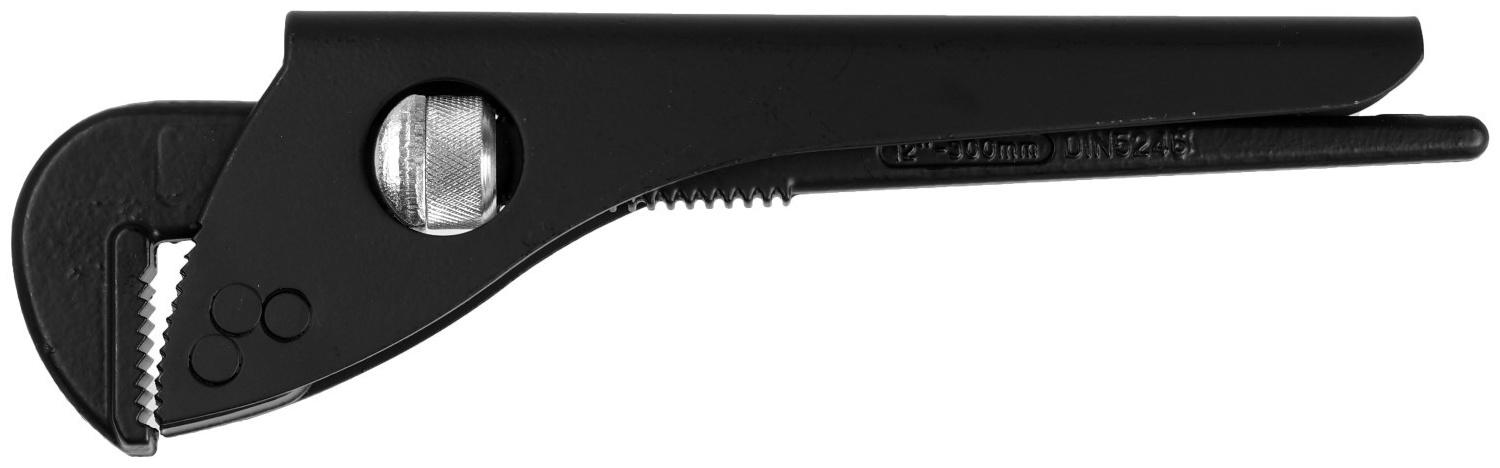 Ключ трубный ТУНДРА, 45 сталь, увеличенное раскрытие до 65 мм, 300 мм